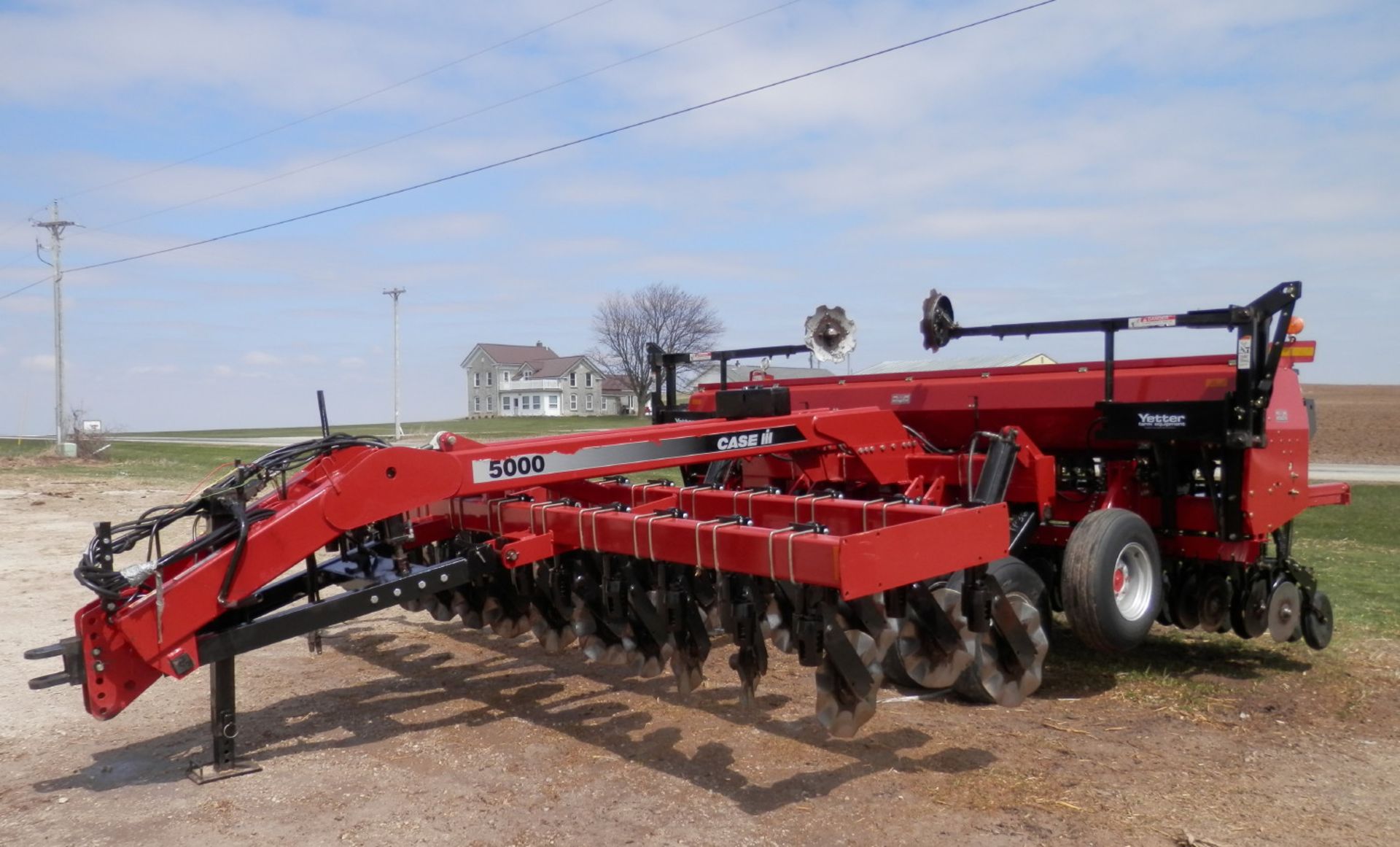 CASE IH 5400 14' 6" NO TILL DRILL on CIH 5000 COULTER CART