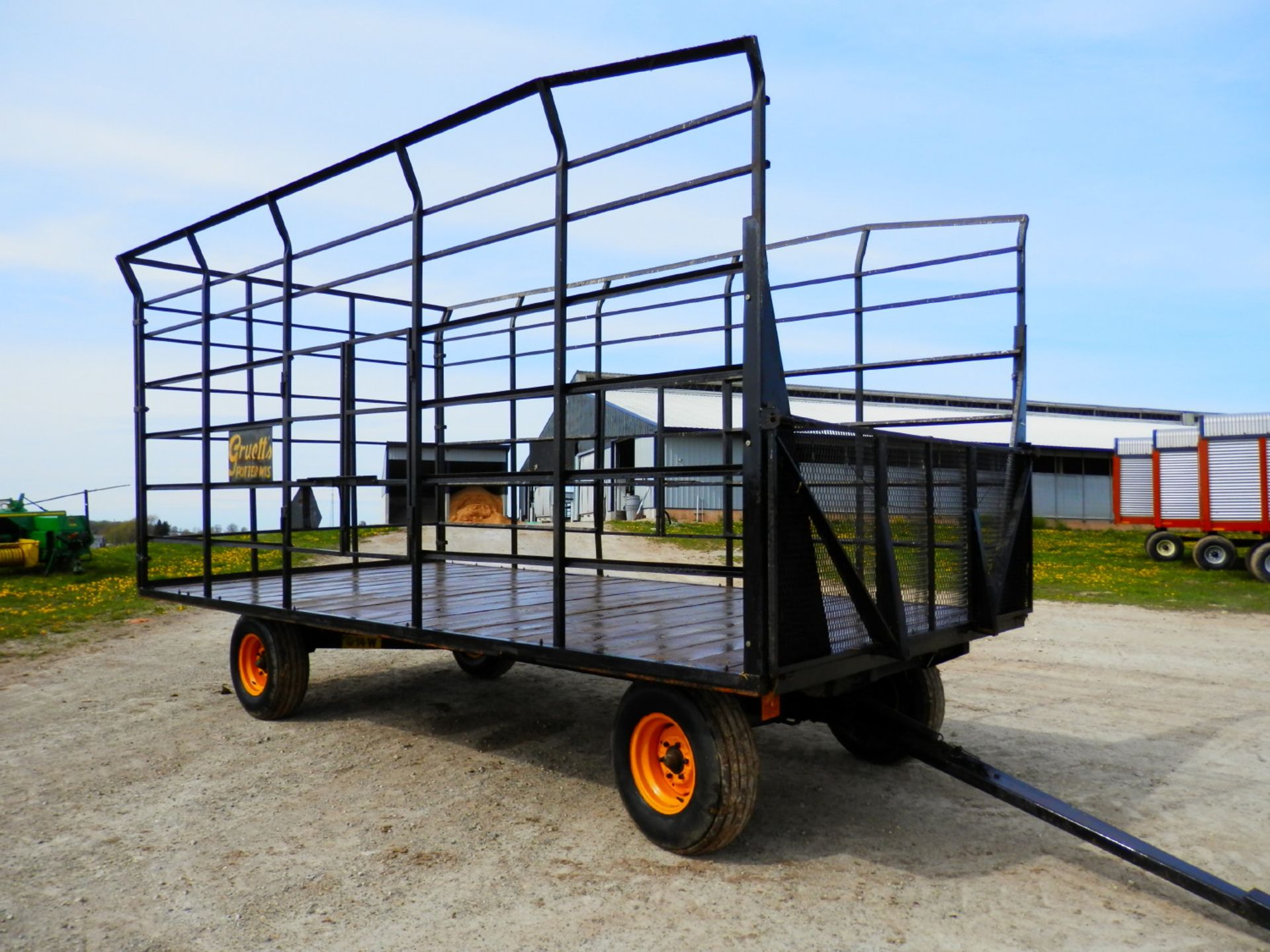 GRUETT 9x18 STEEL SIDE KICK BALE WAGON