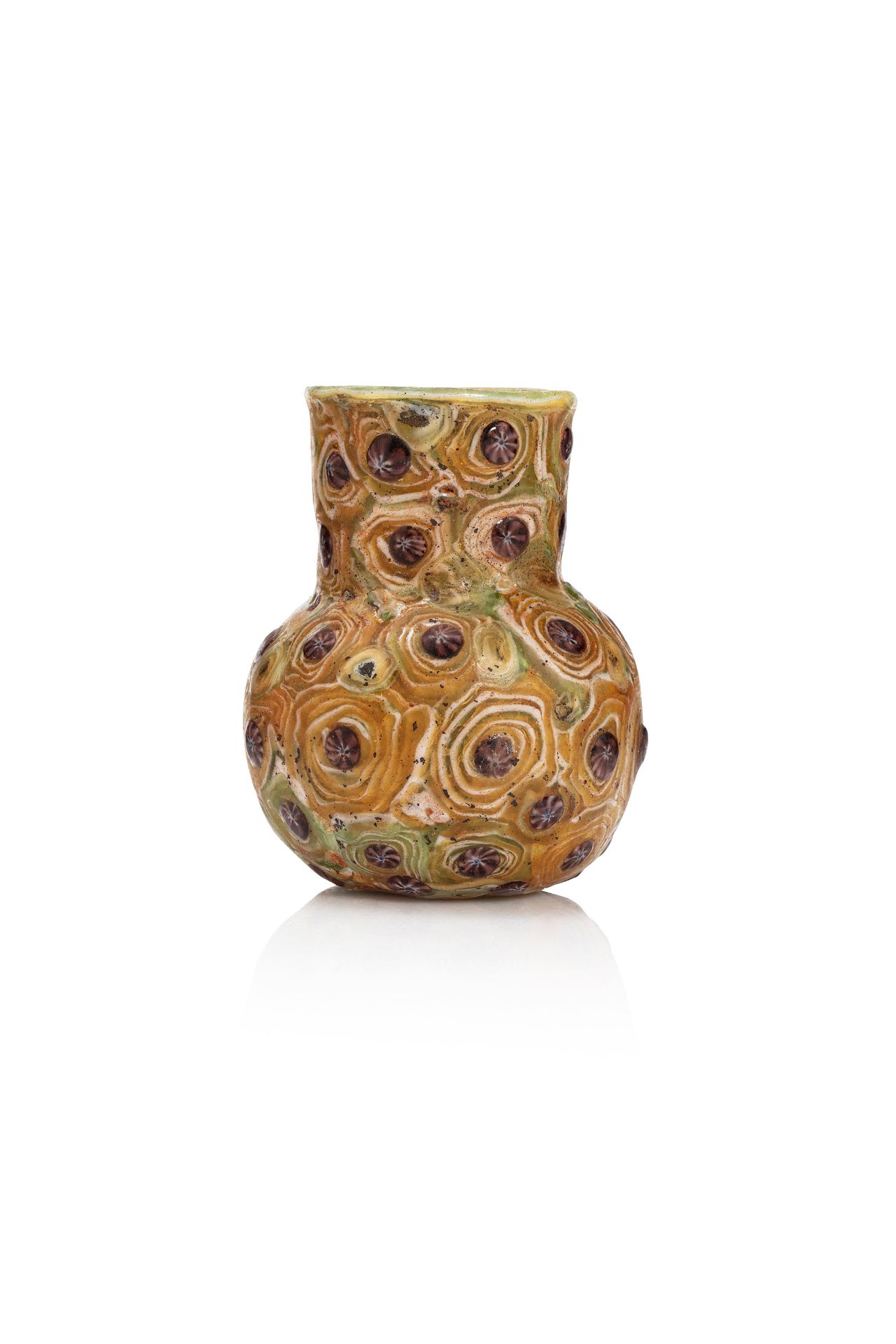 Vase millefiori - Probablement Syrie, VIIIe-IXe siècle - En verre multicolore, à [...]