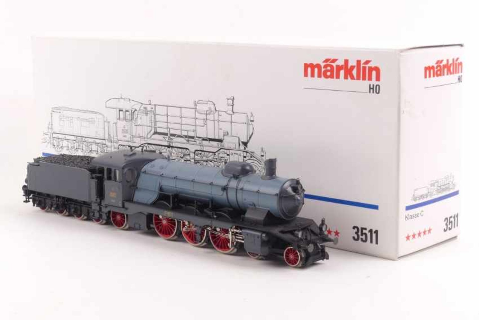 Märklin 3511Märklin 3511, württ. Dampflok Reihe C "2007", Fünf-Sterne-Antrieb, elektronische