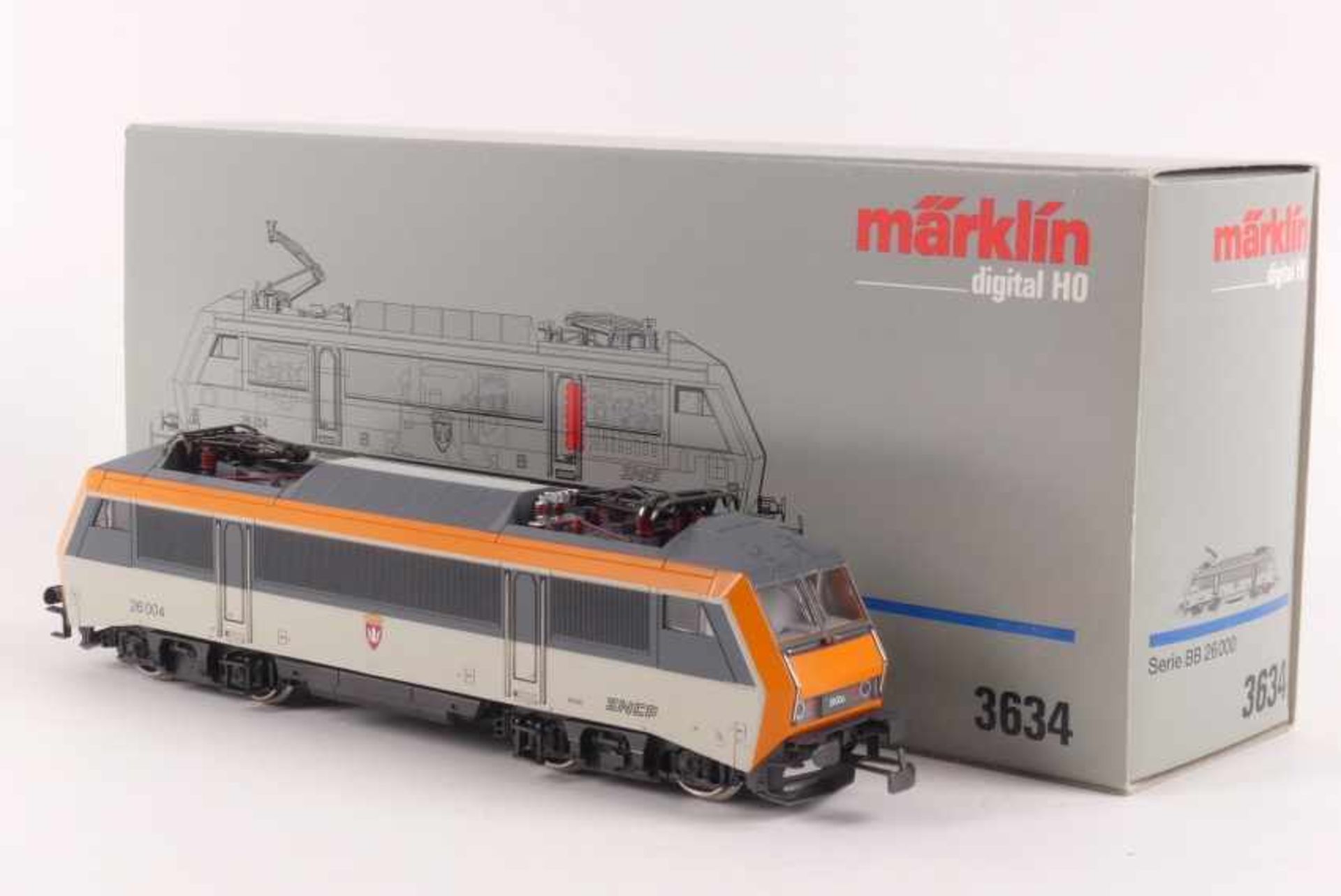 Märklin 3634Märklin 3634, Elektrolok "BB 26 004" der SNCF, Wappen "CERNAY", Digital-Technik, sehr