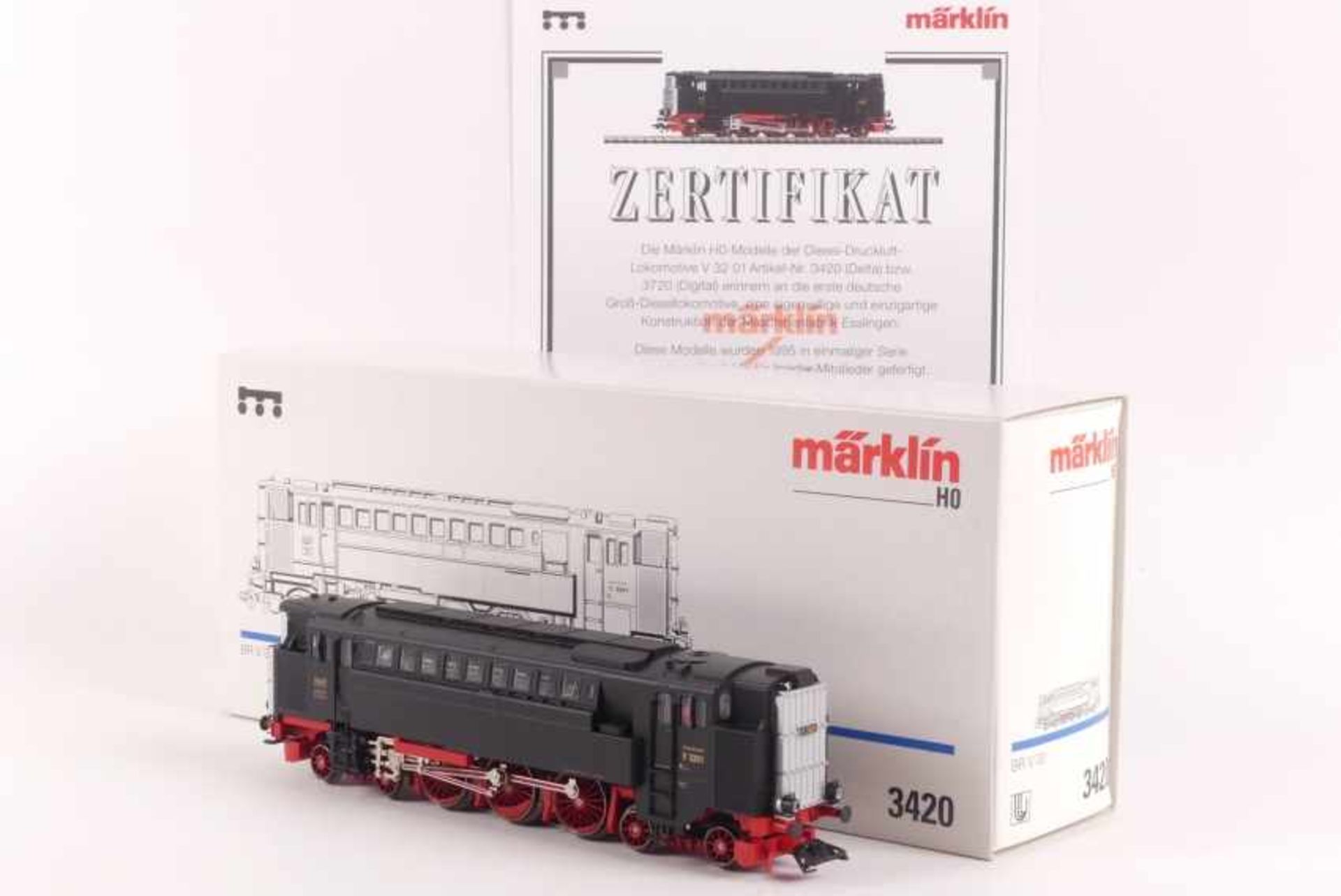 Märklin 3420Märklin 3420, Diesel-Druckluft-Lok "V 32 01" der DRG, DELTA-System, auch digital