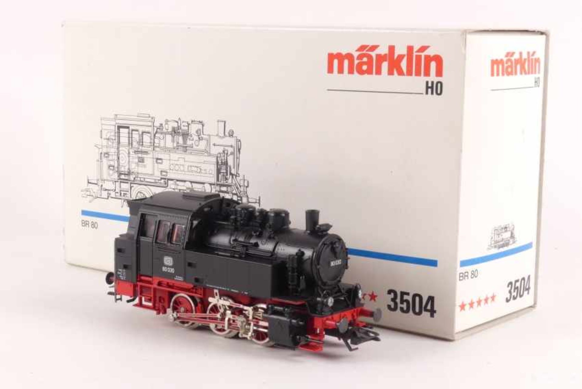 Märklin 3504Märklin 3504, Tenderlok "80 030" der DB, analog, elektronische Umschaltung, *****-