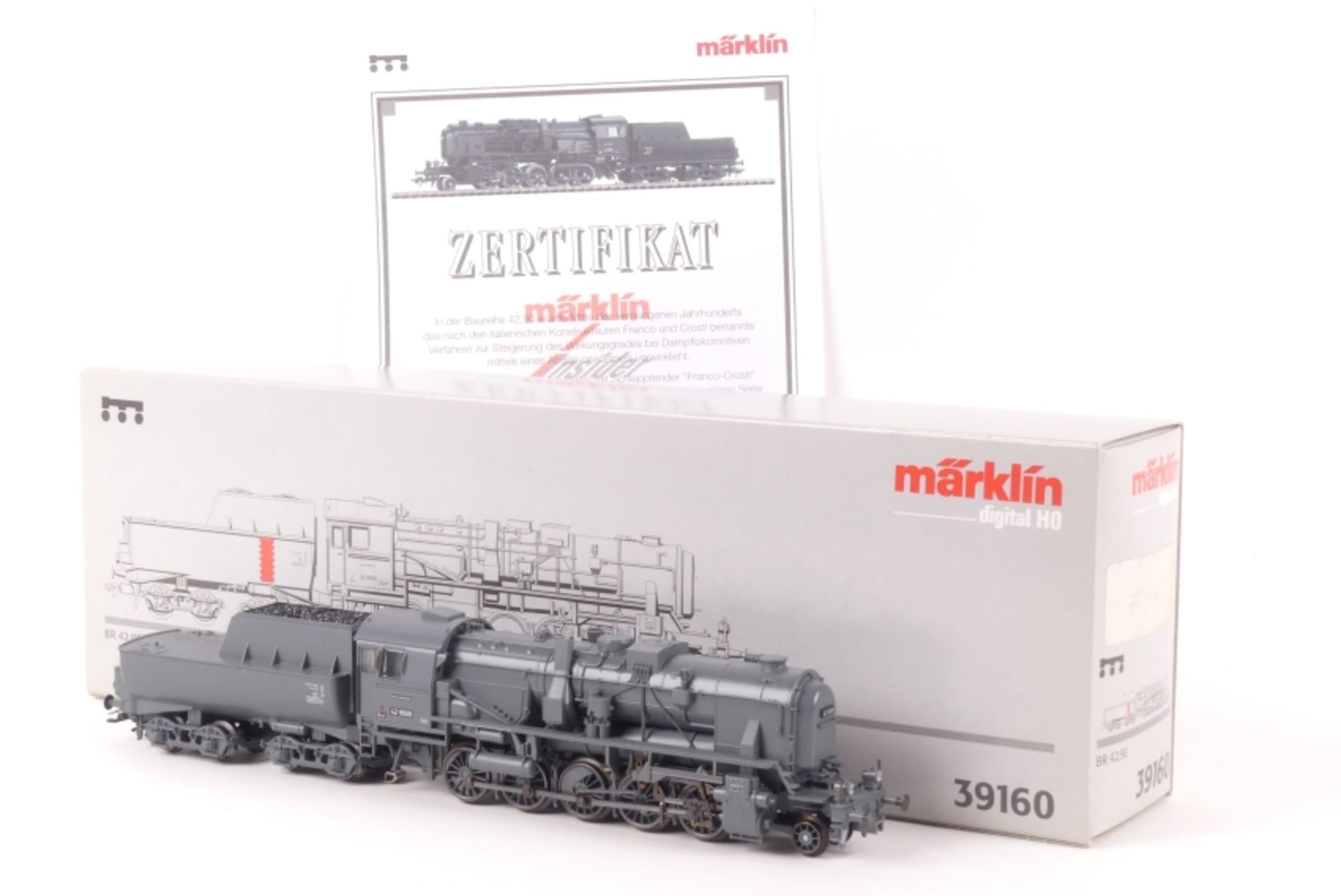 Märklin 39160Märklin 39160, Dampflokomotive "42 9000" der DB, Franoc-Crosti-Abgasvorwärmer, C-