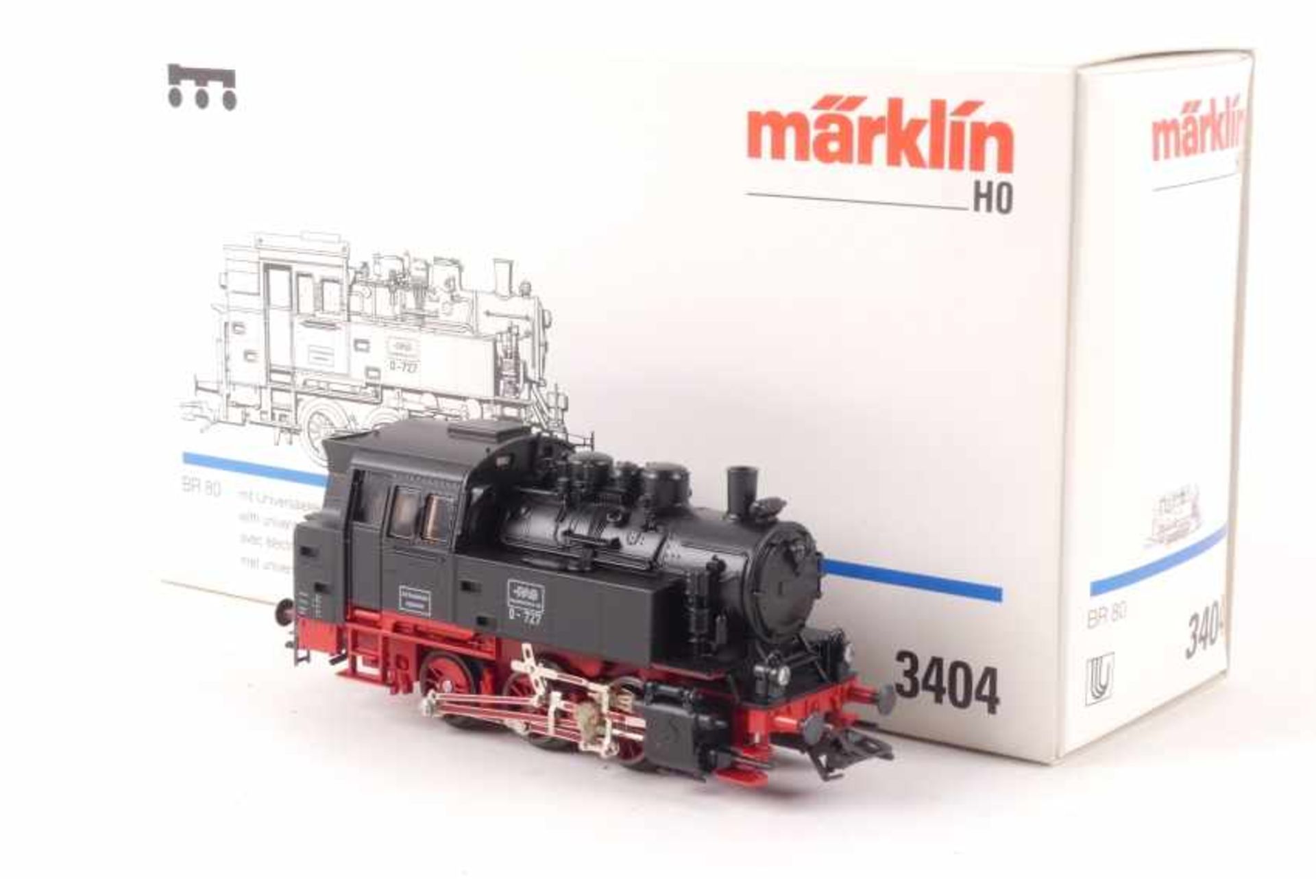 Märklin 3404Märklin 3404, "D - 727", Tenderlok der RAG, ehem. BR 80, DELTA-System, sehr gut