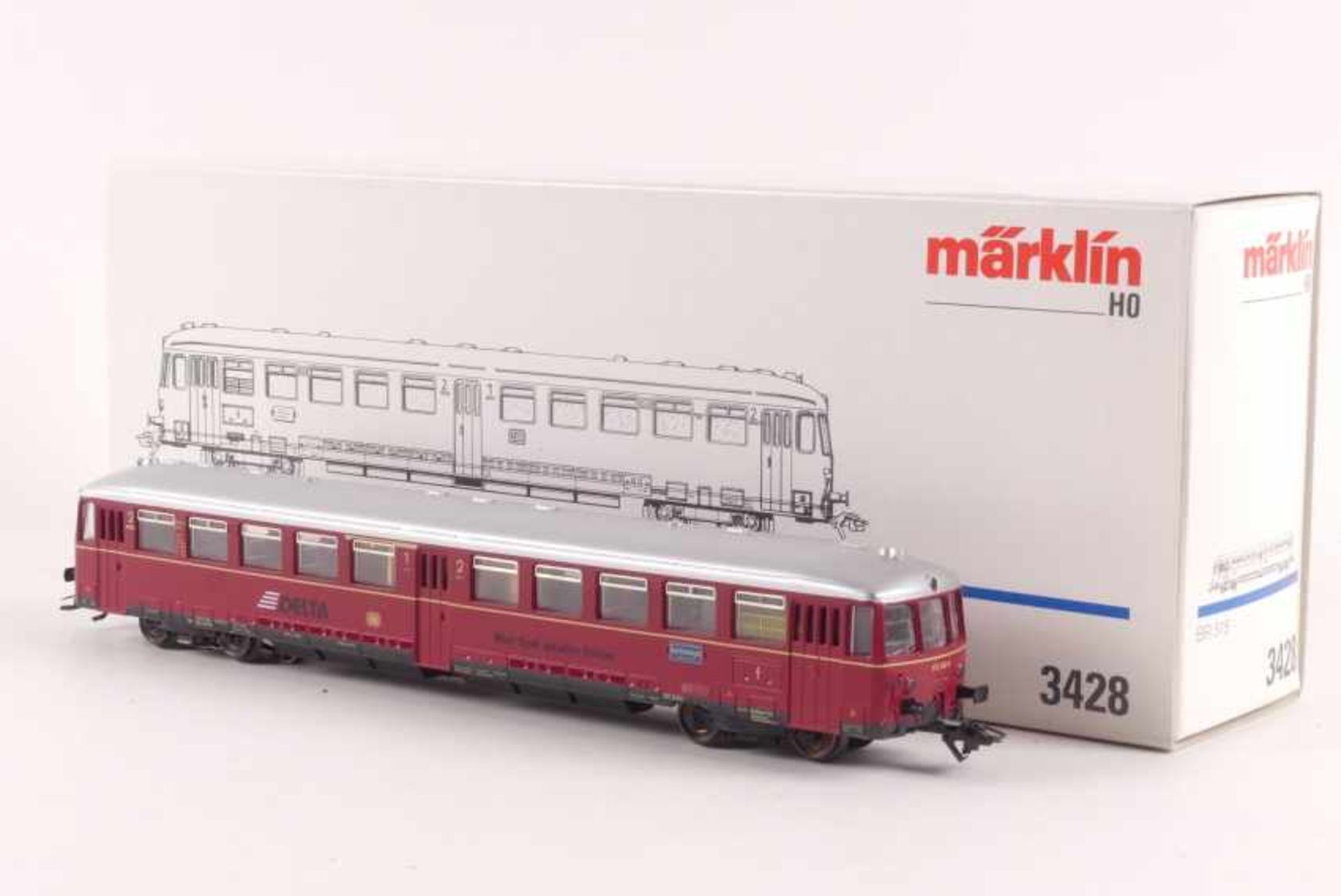 Märklin 3428Märklin 3428, Akku-Triebwagen "515 660-9" der DB, DELTA-System, Treibräder drehen sich