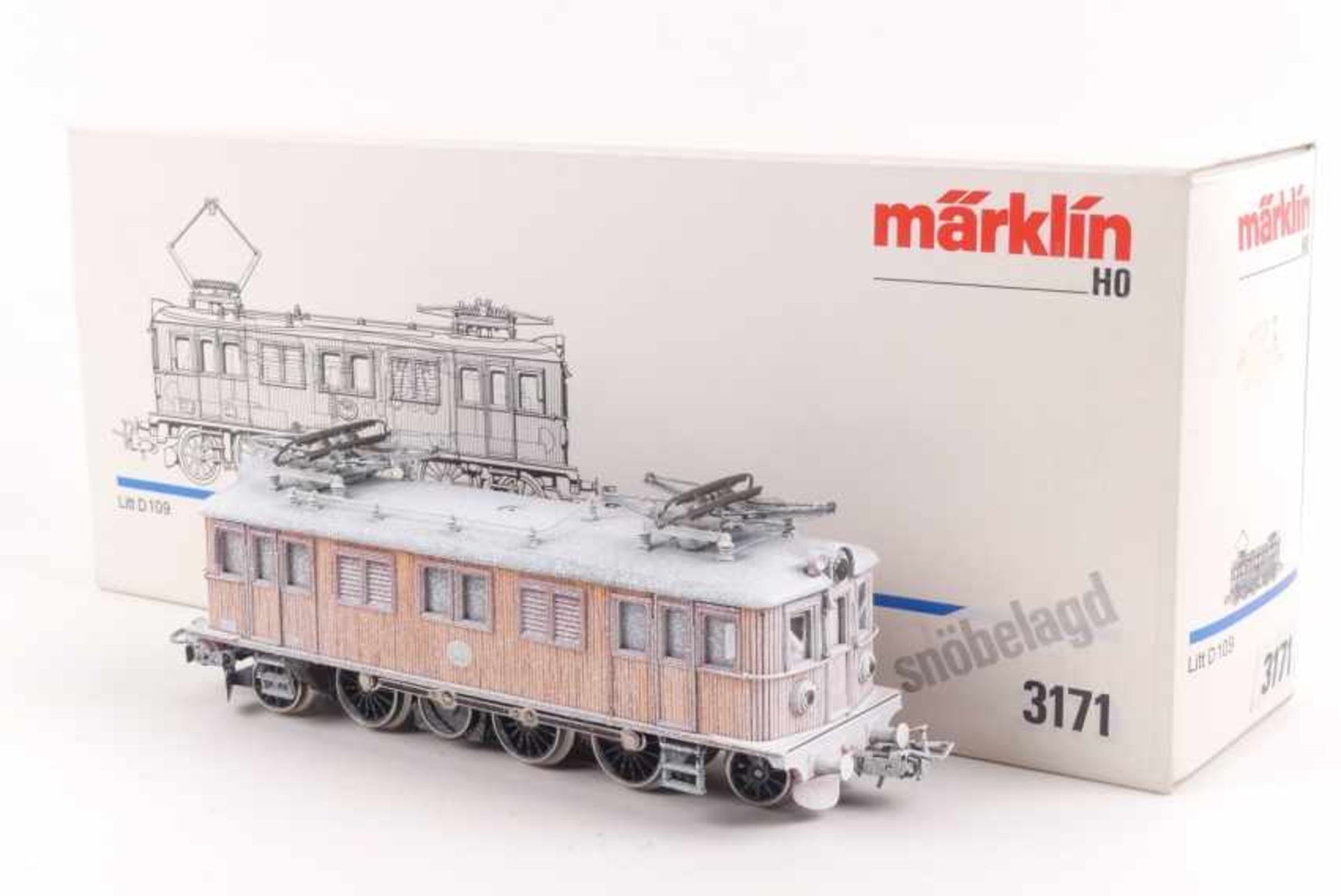 Märklin 3171Märklin 3171, Elektrolok "109" der SJ, analog, verschneit, zwei Dachaufsätze (Schraube