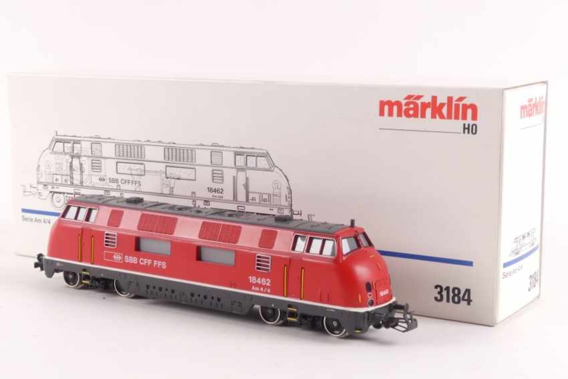 Märklin 3184Märklin 3184, Diesellok "18462" der SBB, analog, vermutlich verharzt, optisch sehr gut