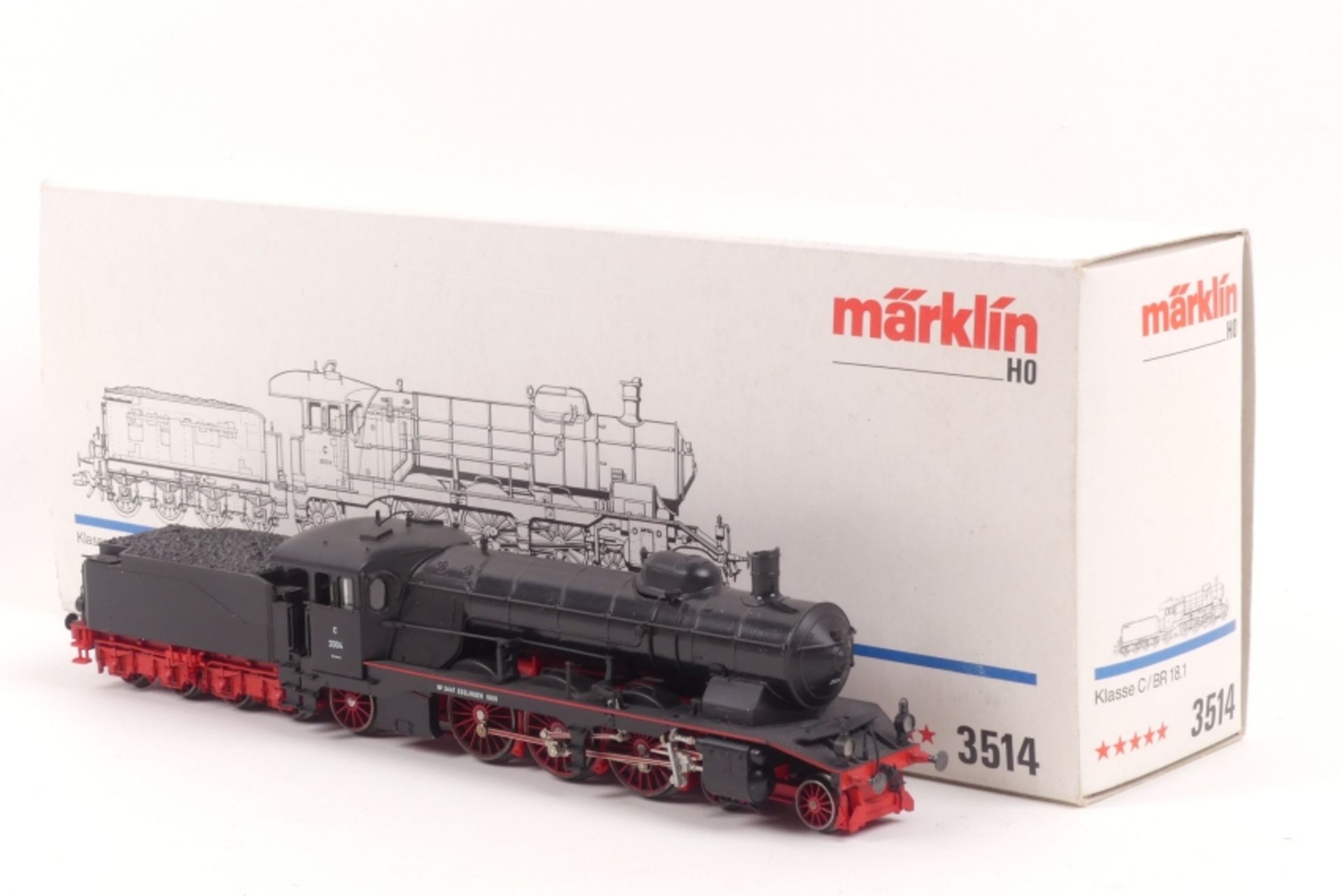 Märklin 3514, Dampflok Klasse C "2004" BR 18.1 der württ. Staatsbahn, Digital-Decoder, Märklin-F