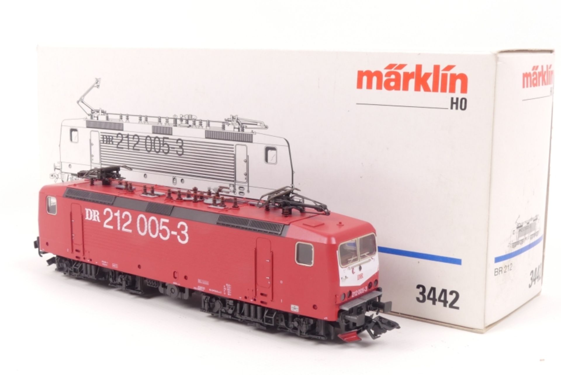 Märklin 3442, "212 005-3", Elektrolokomotive der DR (DDR), Metallgehäuse, analog, Fahrtrichtungsu