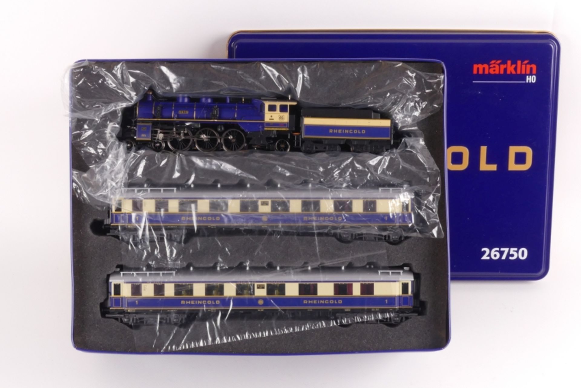 Märklin 26750, RHEINGOLD-Schnellzug, Dampflok S 3/6 "3673" der K.Bay.Sts.B., Digital-*-Technik, Gl