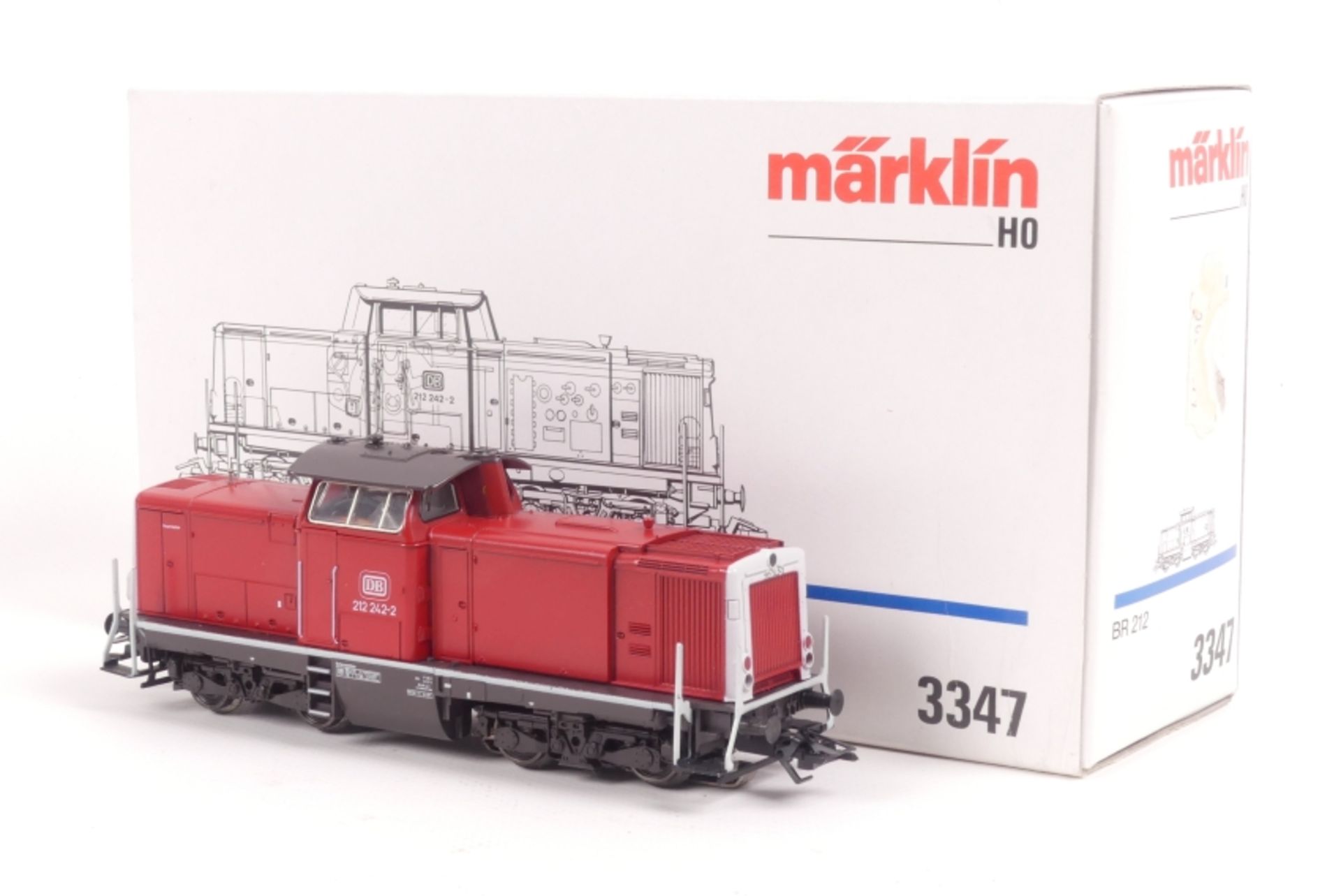 Märklin 3347, Diesellok "212 242-2" der DB, zeigt keine Funktion, ansonsten cgut erhalten, ORK, An