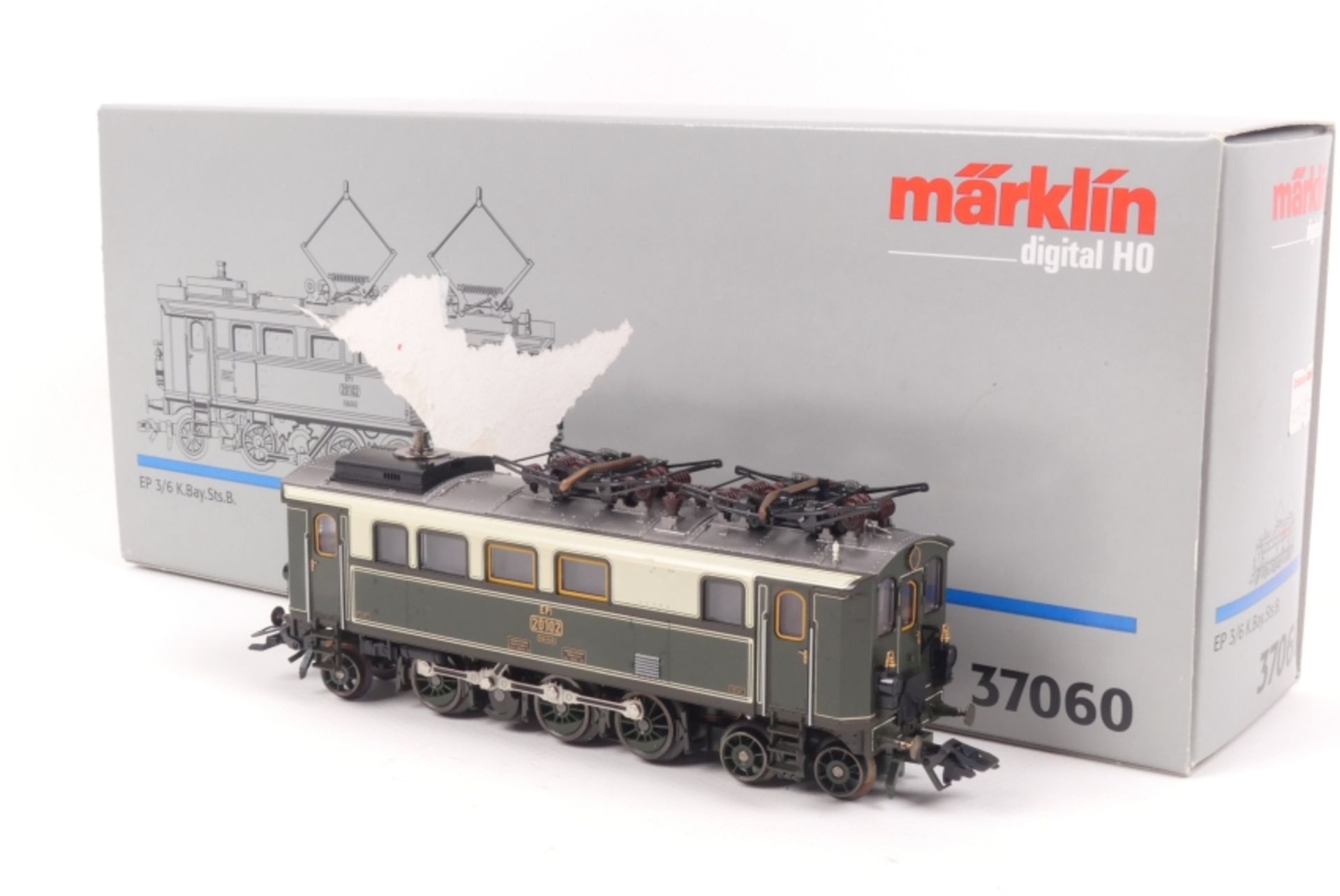 Märklin 37060, Elektrolok EP 3/6 "20102" der K.Bay.Sts.B., Digital-*-Technik, sehr gut erhalten, O