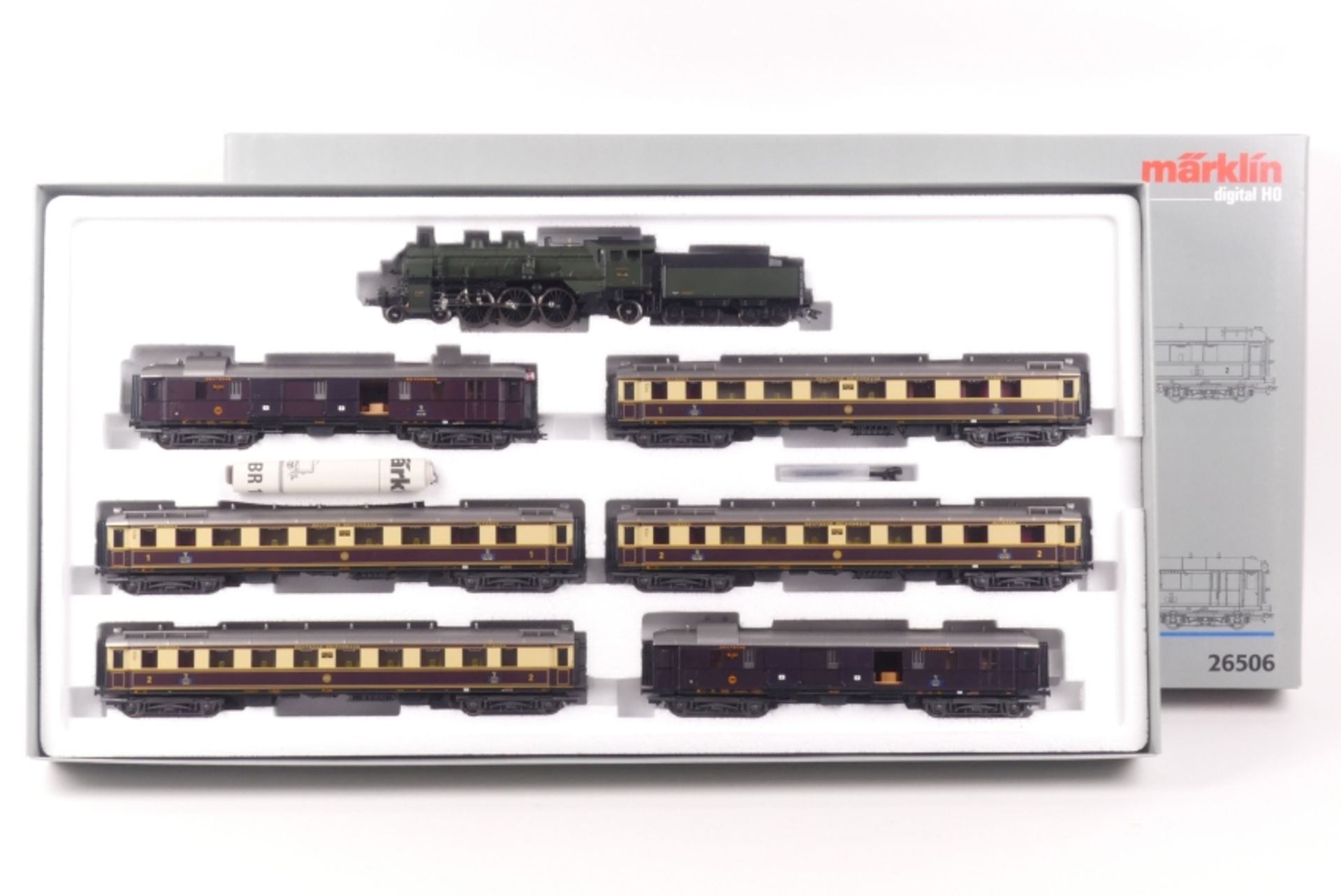 Märklin 26506, Zugpackung "Rheingold", Dampflok "18 434", Digital-*-Technik, sechs Wagen, sehr gu