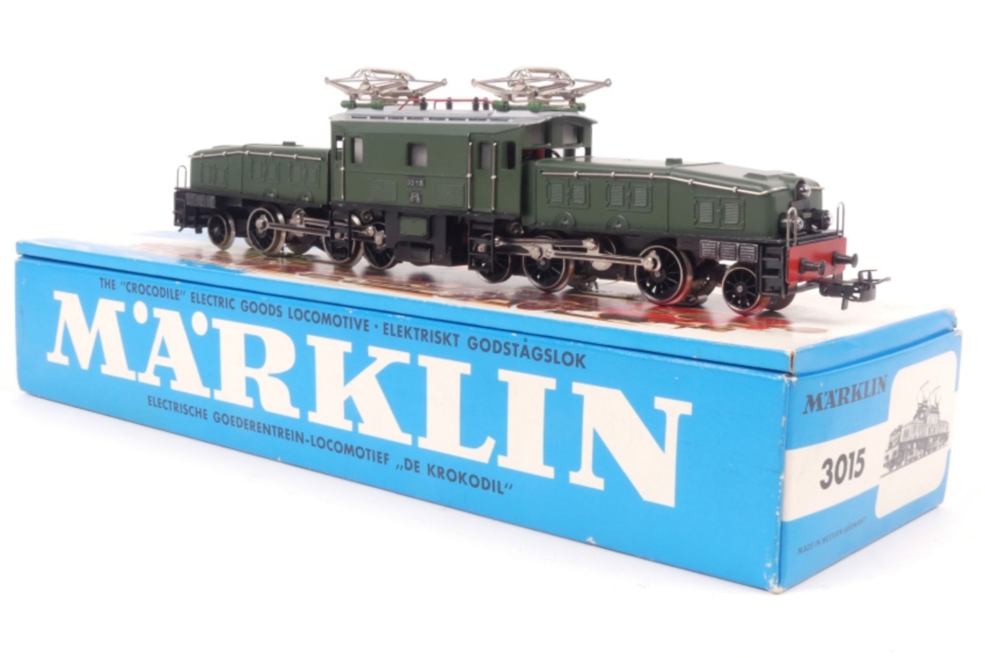 Märklin 3015, ohne Handumschalter, minimale Gebrauchsspuren, im dunkelblauen ORK