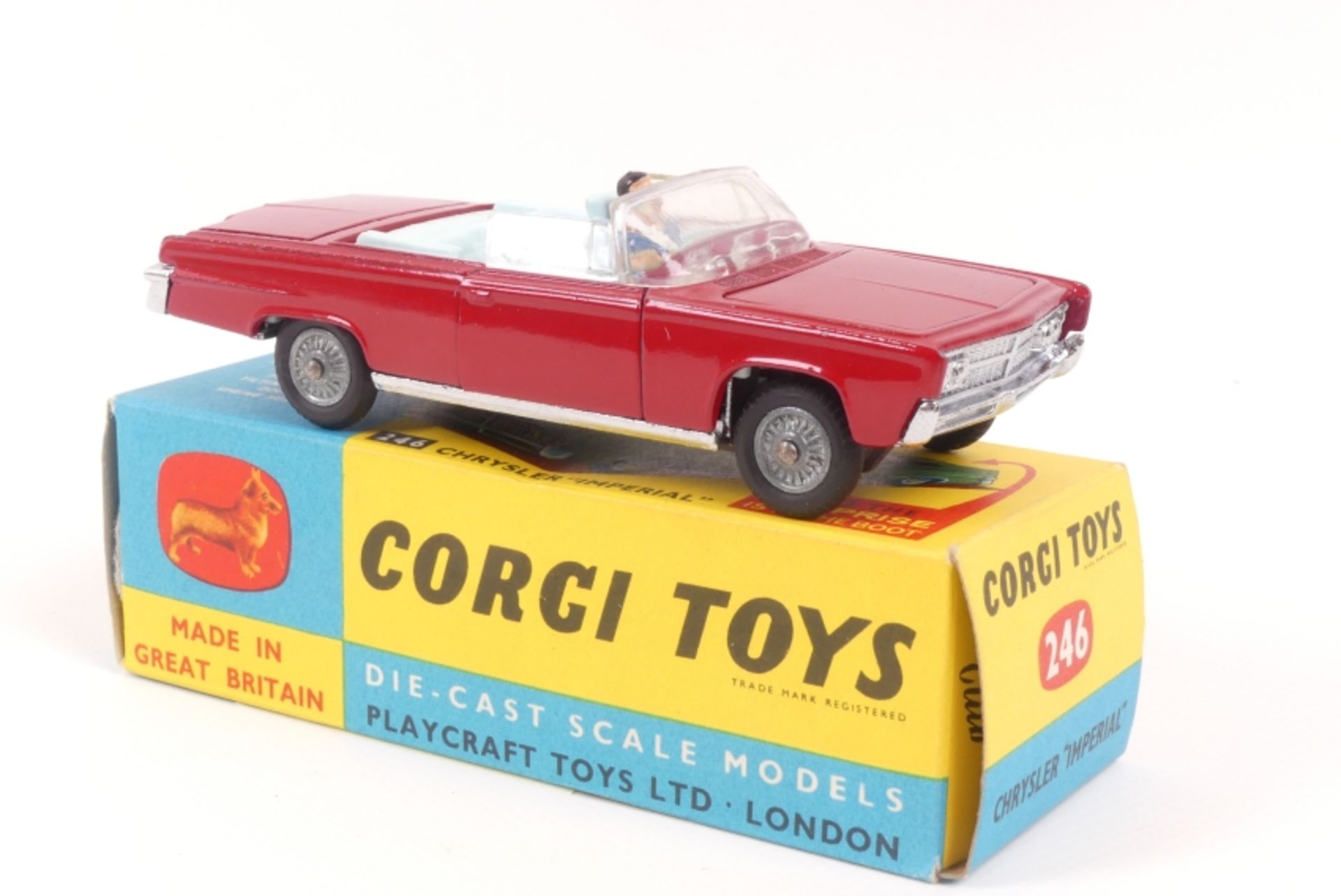 Corgi Toys 246, Chrysler "IMPERIAL", leichte Alters- Und Gebrauchsspuren, ORK