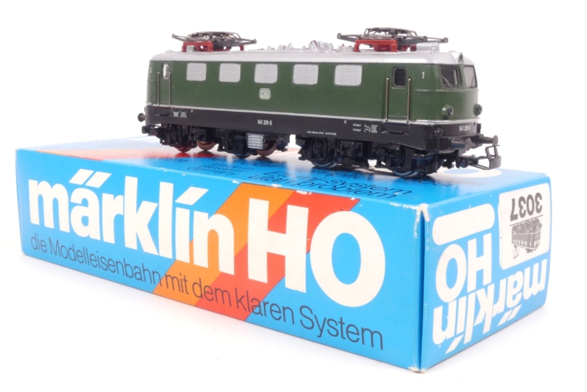 Märklin 3037, Elektrolok "141 211-3" der DB, analog, sehr gut erhalten, ORK, Nummer überklebt