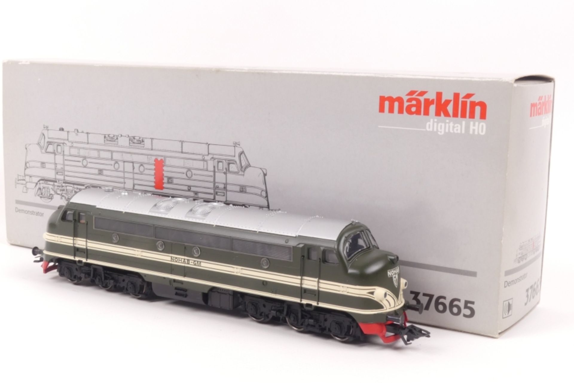 Märklin 37665, Diesel-Vorführlok "NOHAB - GM", fx-Digital-Technik, Sound, sehr gut erhalten, ORK