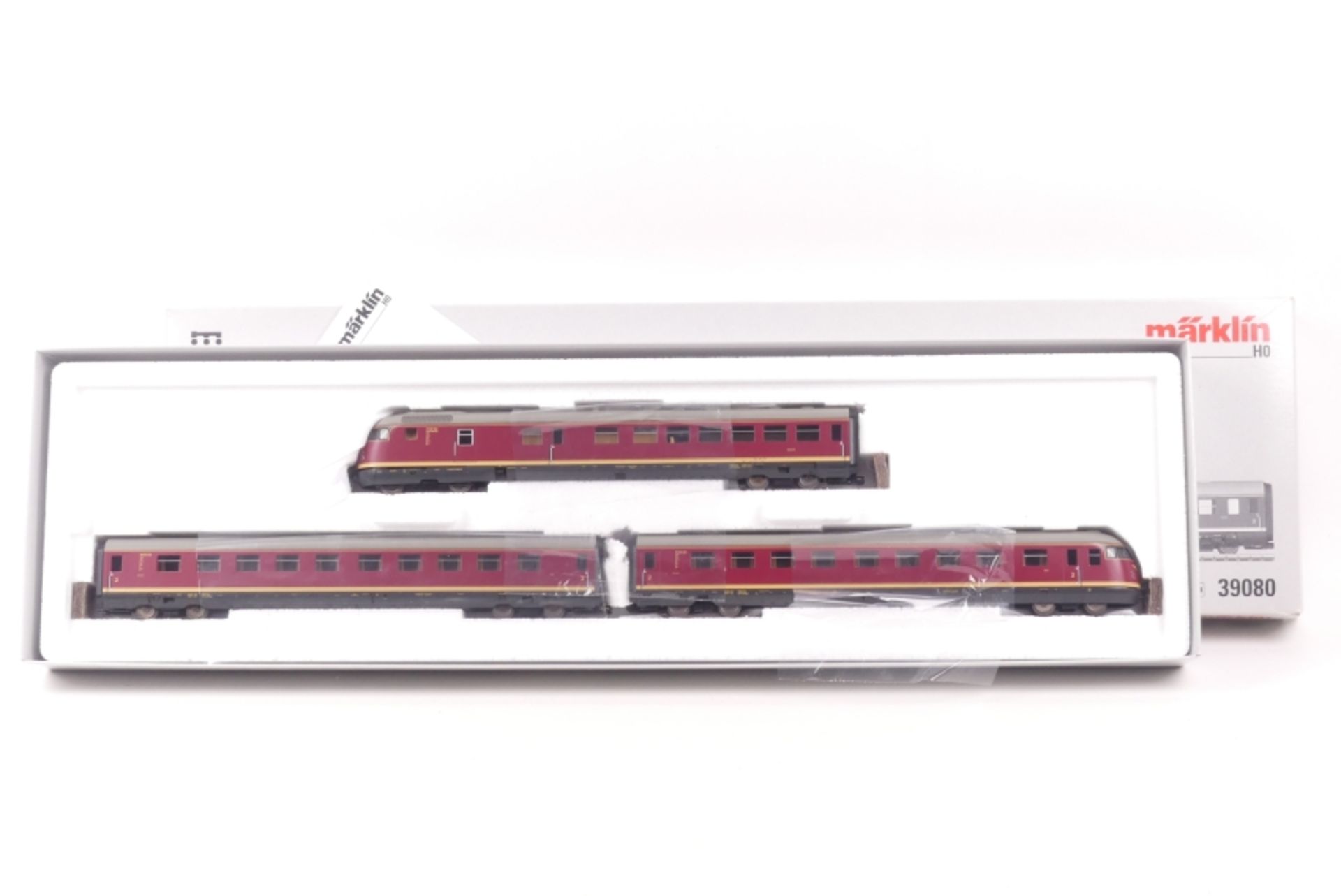 Märklin 39080, dreiteiliger Dieseltriebwagen "VT 08 502" der DB, mfx-Digital-*-Technik, C-Sinus-Ko