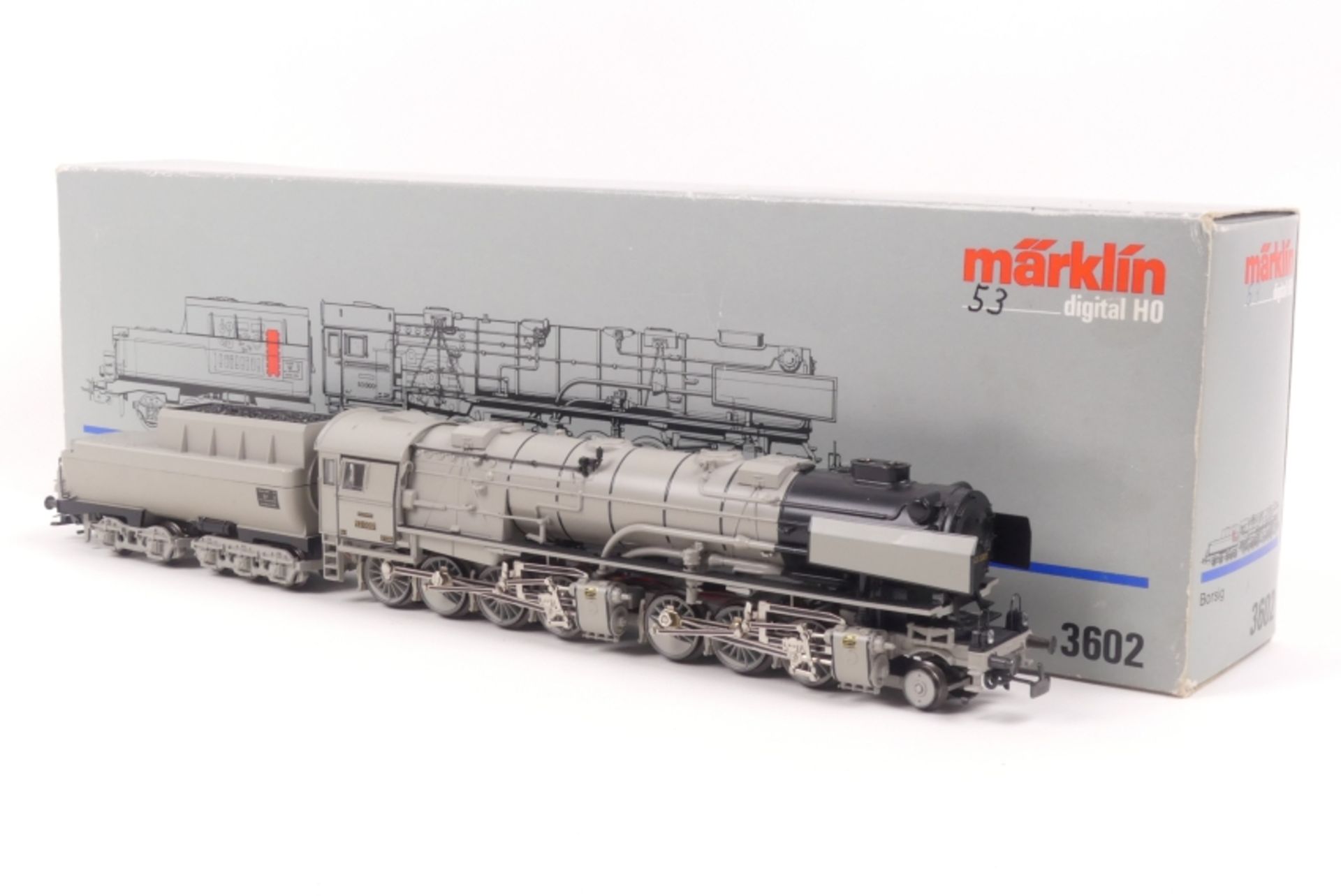 Märklin 3602, Borsig-Mallet-Dampflok "53 0001" der DRG, Digital-Technik, sehr gut erhalten, ORK mi