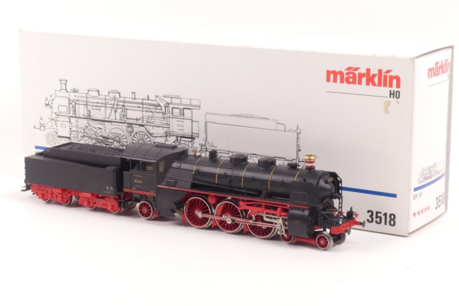 Märklin 3518, "18 434", Dampflok der DRG, Digital-Decoder, 5-Sterne-Motor, sehr gut erhalten, ORK,