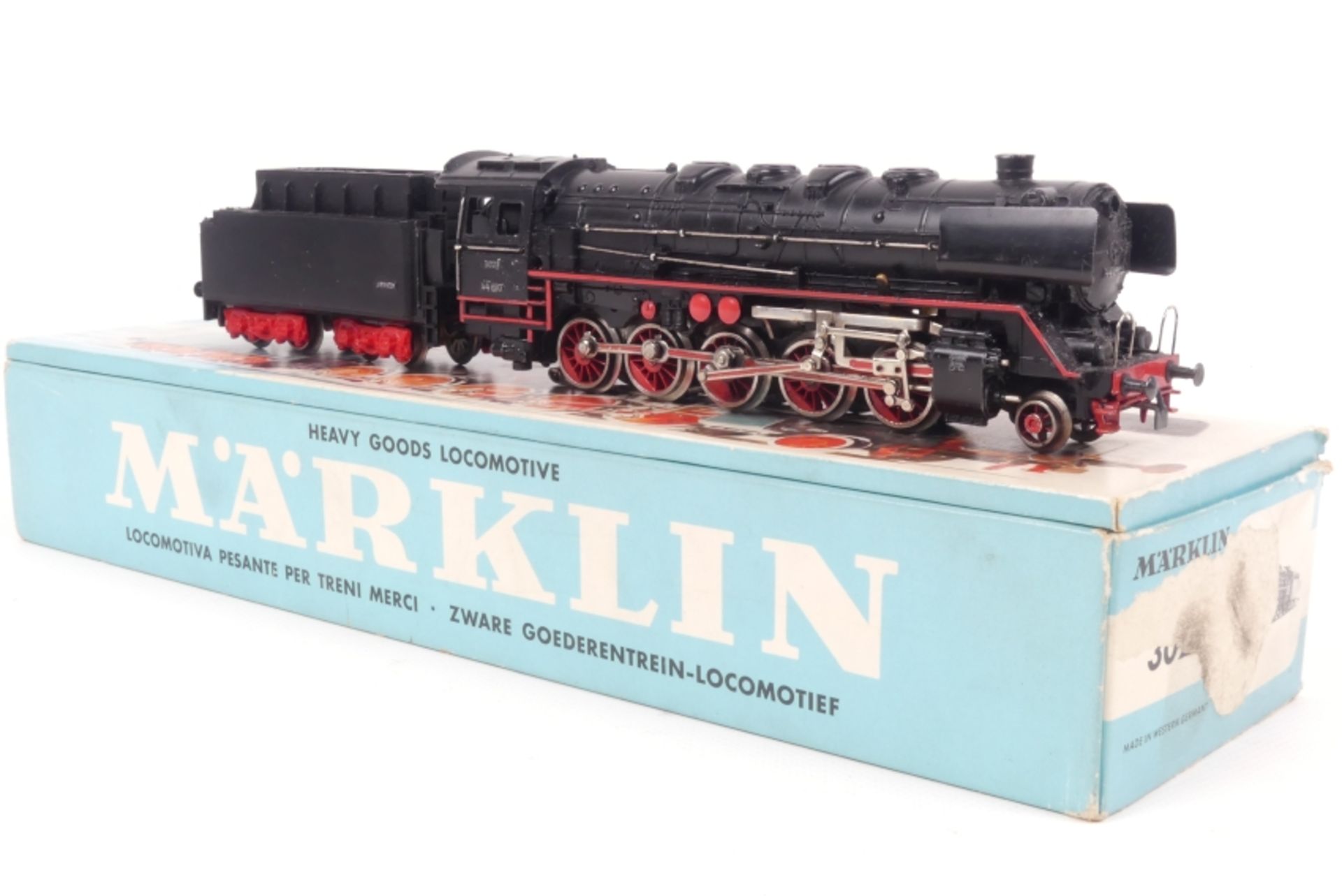 Märklin 3027, Dampflok "44 690", analog, erhabene Schrift "3027" an Lok und Tender, leichte Gebrau