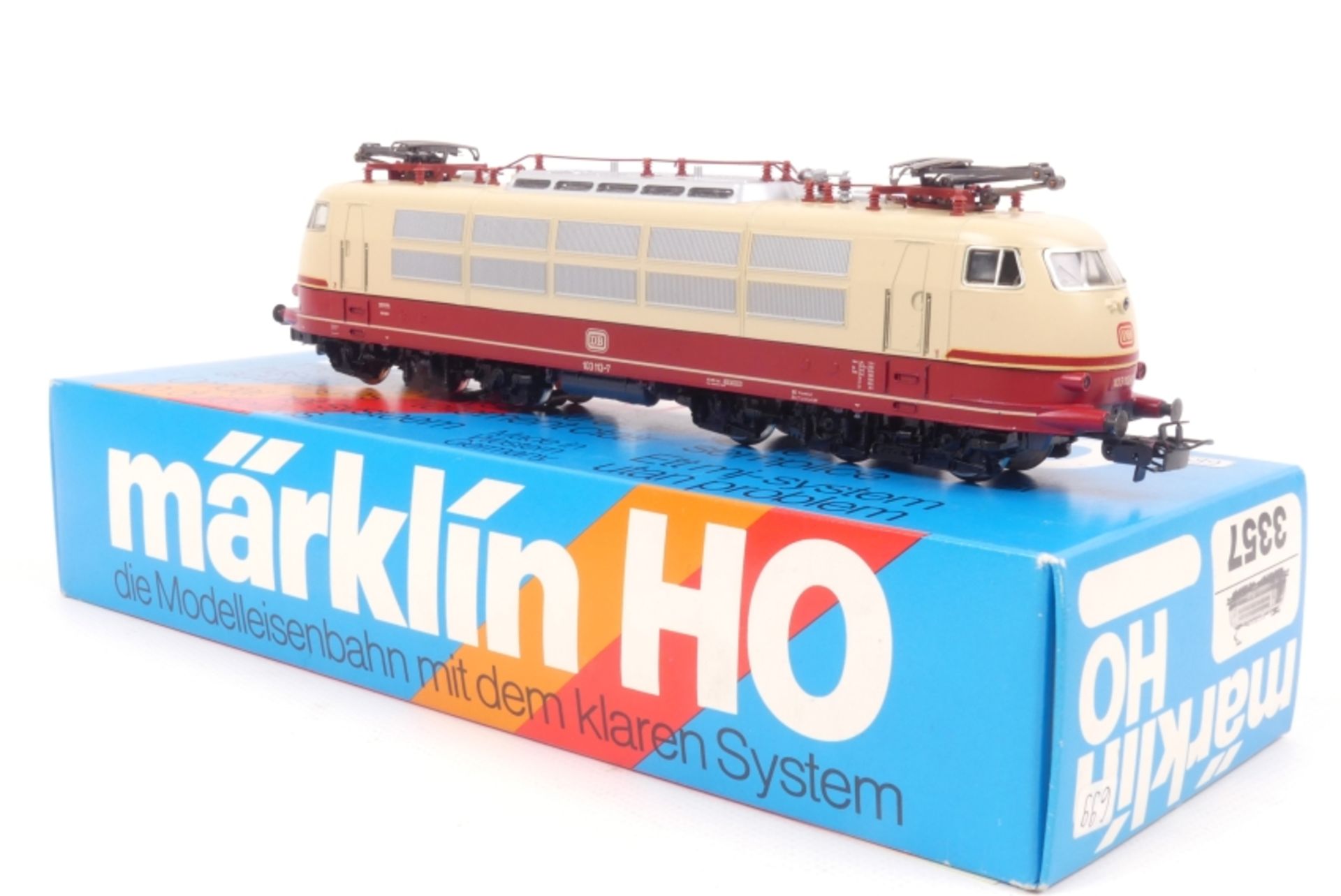 Märklin 3357, Elektrolok "103 113-7" der DB, analog, Frontstreifen Schiebebild, ohne Plakate, sehr