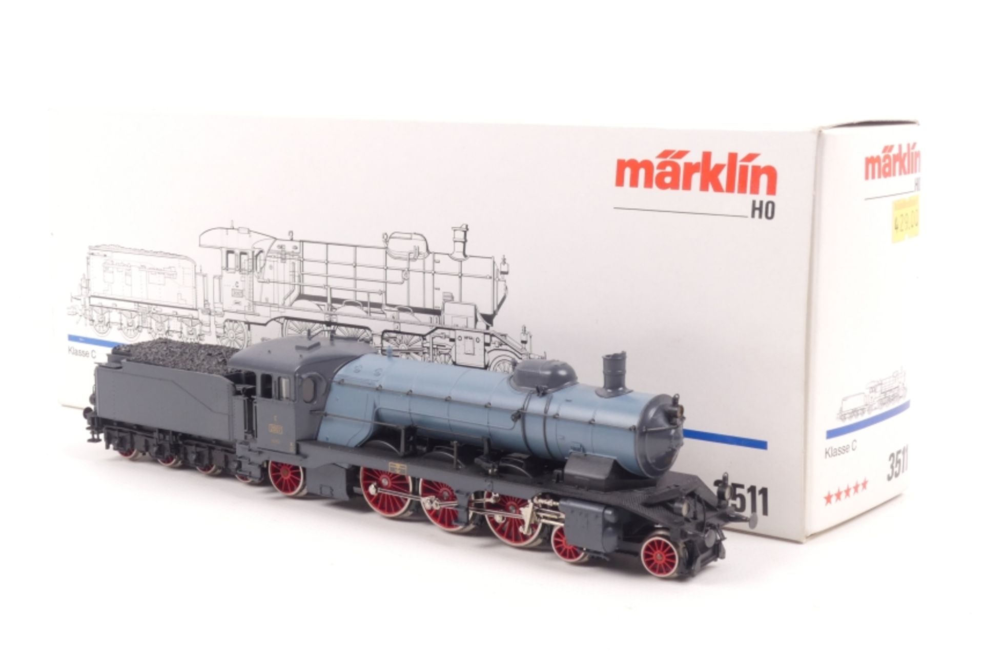 Märklin 3511, württ. Dampflok Reihe C "2007", Fünf-Sterne-Antrieb, elektronische Umschaltung, fährt