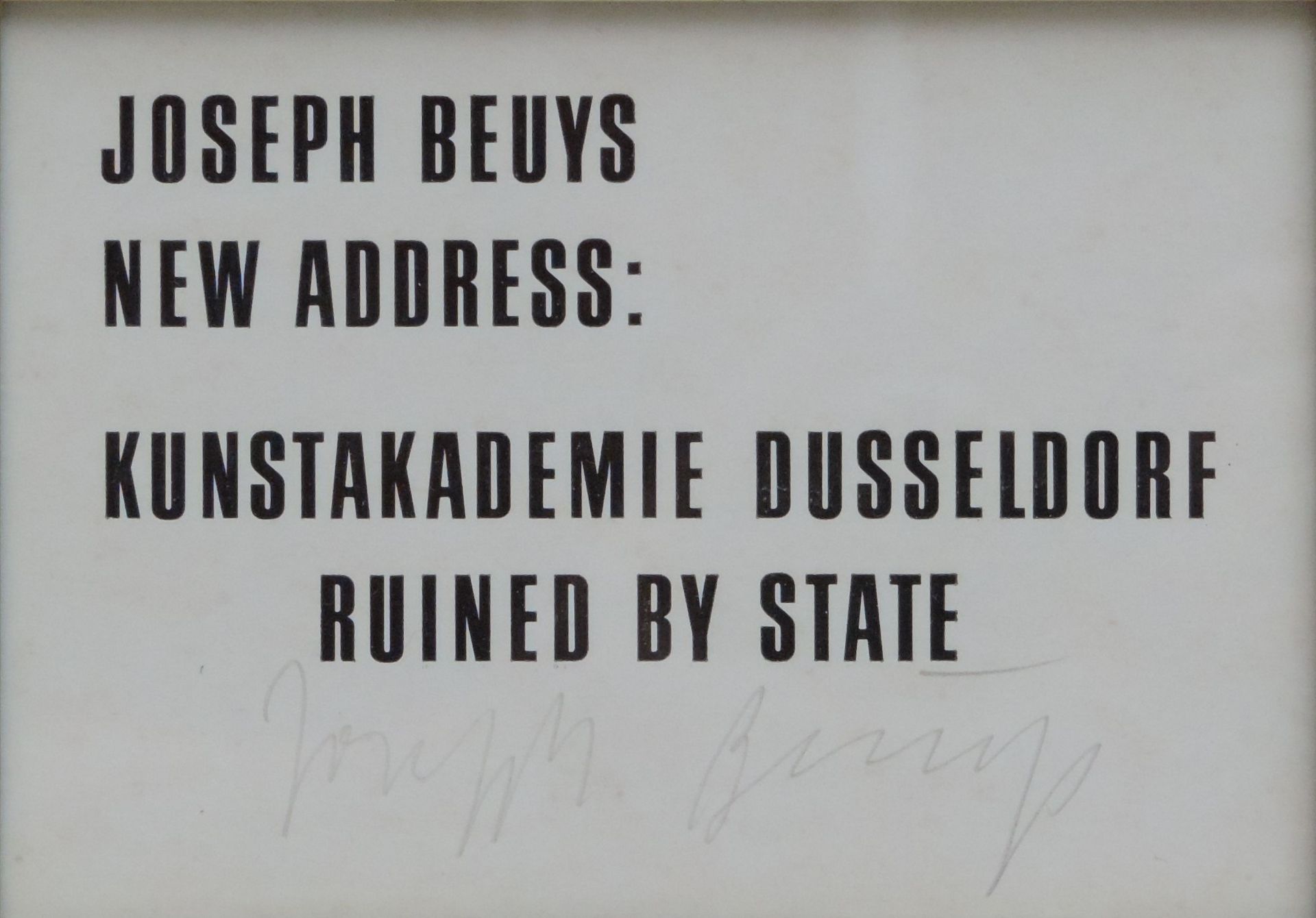 BEUYS, Joseph Heinrich, *12.5.1921 Krefeld, +23.1.1986 Düsseldorf, stud Ak Düsseldorf (Emseling,