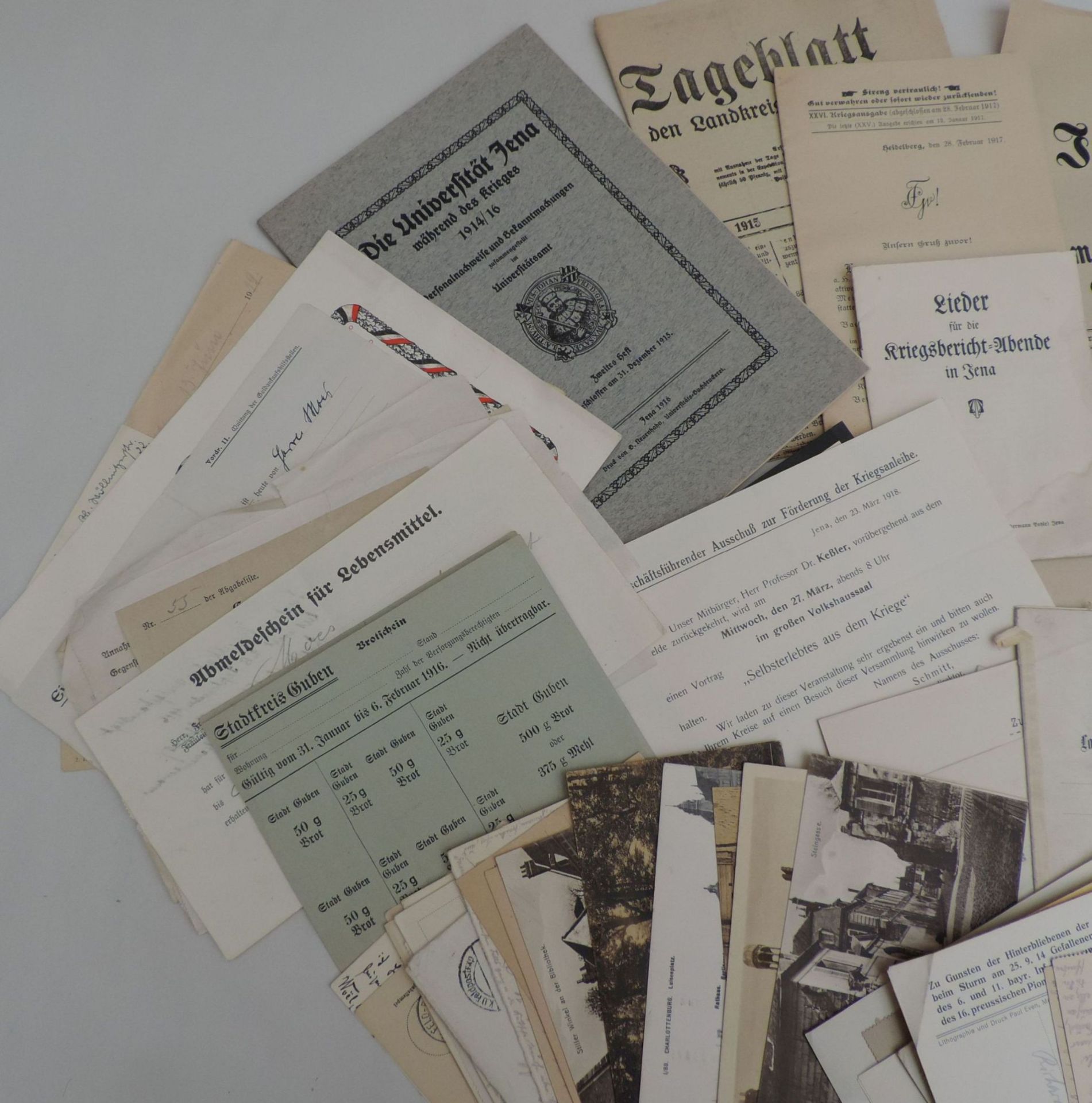 KONVOLUT, Dokumente WK I aus dem Besitz des Richard Moes (1887-1968), Raum Weimar/Jena/Guben, - Image 2 of 3