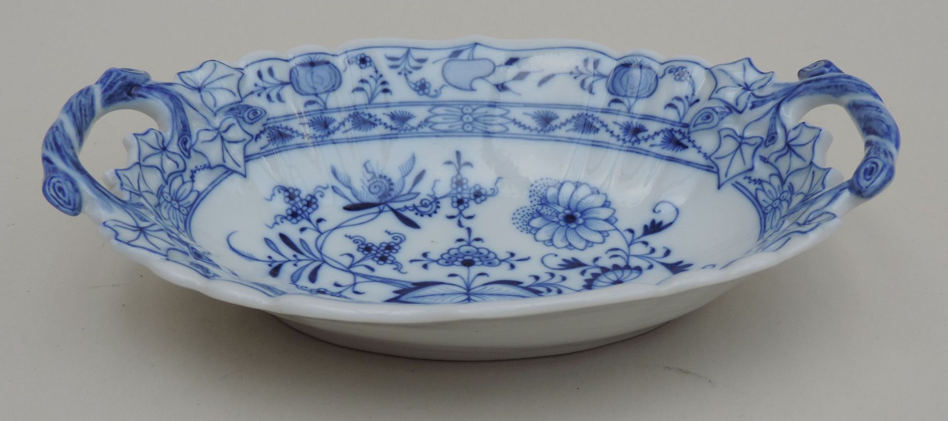 GONDELSCHALE, Meissen, Manuf Teichert, 1865-1912, blau, Bleu Ordinaire, sog, Zwiebelmuster,