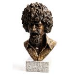 John Coll (b.1956) Luke Kelly, Dubliner (2018) unique bronze signed and dated 66 x 35 x 37cm (26 x