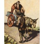 William Conor RHA RUA ROI (1881-1968) The Donkey - Cart (1923) oil on canvas signed lower right,