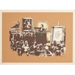 Banksy (1974) Morons (Sepia), 2007 screenprint in colours on Somerset wove paper - number 88 from