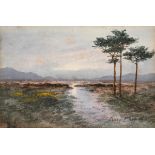 William Percy French (1854-1920) Evening Light, Connemara watercolour signed lower right 16 x 24½