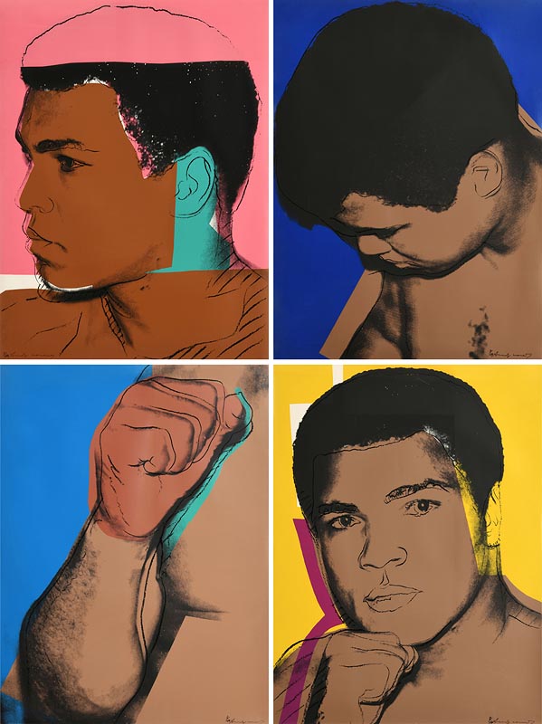 Andy Warhol (1928-1987) American Muhammad Ali (1978) (F. & S. II.179-182) portfolio of 4