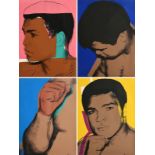 Andy Warhol (1928-1987) American Muhammad Ali (1978) (F. & S. II.179-182) portfolio of 4