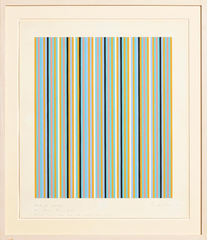 Bridget Riley (b.1931) British (R 2014) Study For Painting Four Colours, Black and White, Visual - Image 2 of 8