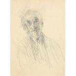 John Butler Yeats RHA (1839-1922) Self Portrait pencil drawing 16½ x 12½cm (6.5 x 4.9in) Yeats