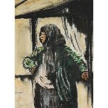 William Conor RHA RUA ROI (1881-1968) Belfast Trader wax crayon signed lower left 38 x 28cm (15 x