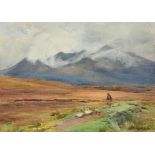 Mildred Anne Butler RWS RUA (1858-1941) MacGillycuddy Reeks, Co Kerry watercolour signed lower right
