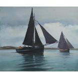 Cecil Maguire RHA RUA (1930-2020) The Connacht, Roundstone Regatta (1986) oil on board signed