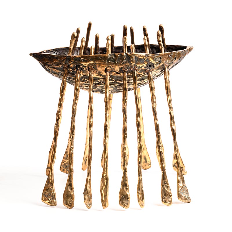John Behan RHA (b.1938) Broighter Boat (2019) unique bronze signed and dated 2019 38½ x 39 x 38cm ( - Image 3 of 8