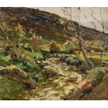 James Humbert Craig RHA RUA (1878-1944) Wetland Grazing oil on board signed lower left 30½ x 35cm (