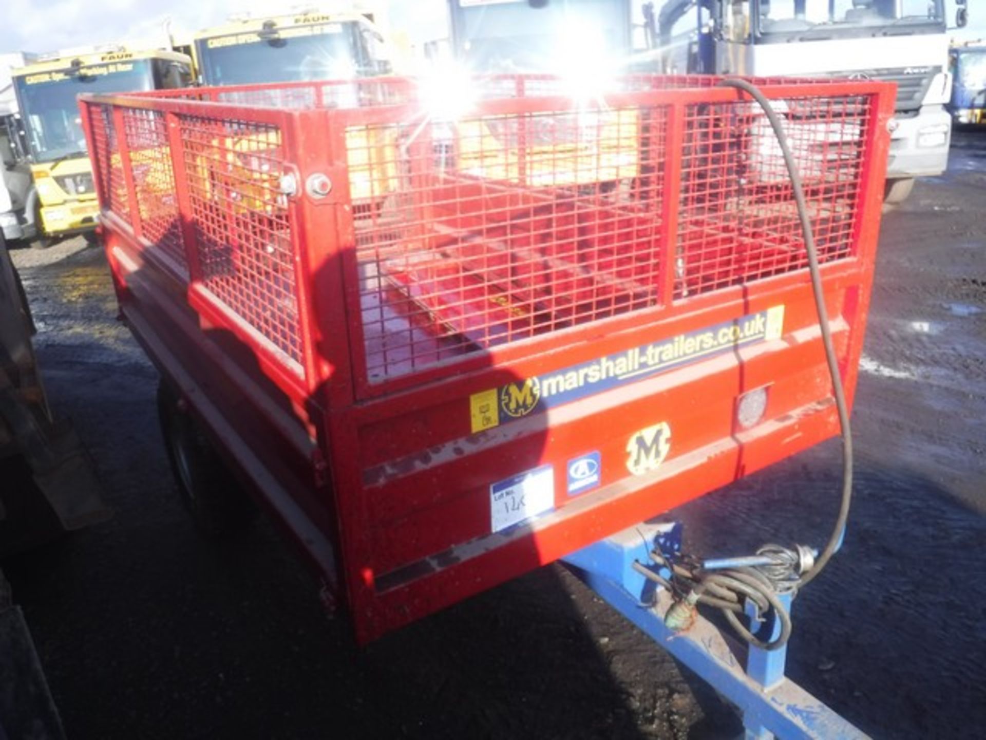 MARSHALL SINGLE AXLE CAGED TIPPER TRAILER