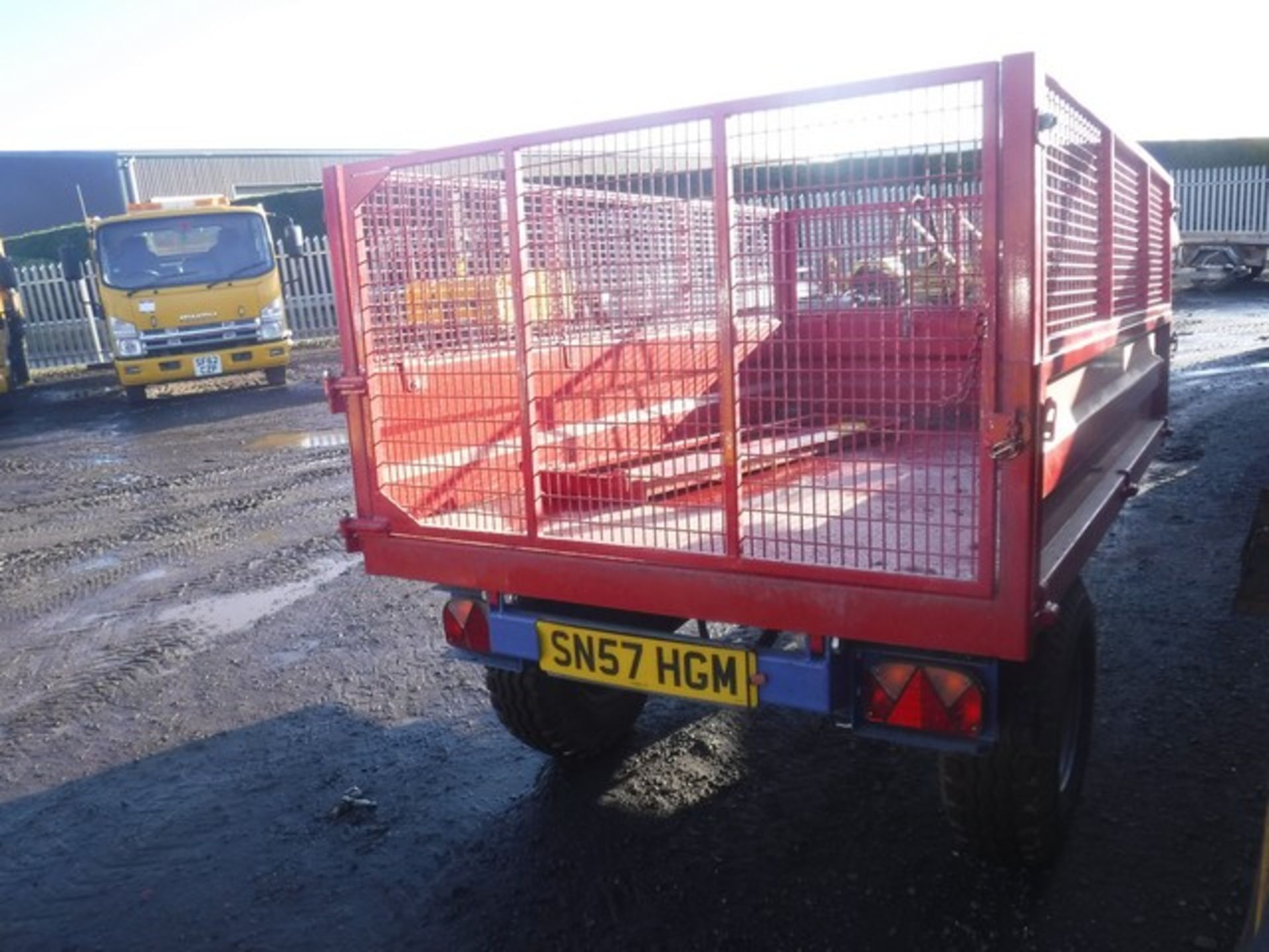 MARSHALL SINGLE AXLE CAGED TIPPER TRAILER - Image 5 of 7