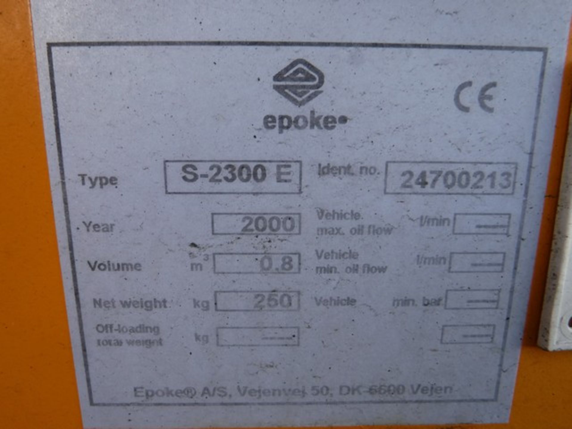 ECON EPOKE IGL00 SALT SPREADER C/W CONTROL YEAR 2000 - Image 3 of 13
