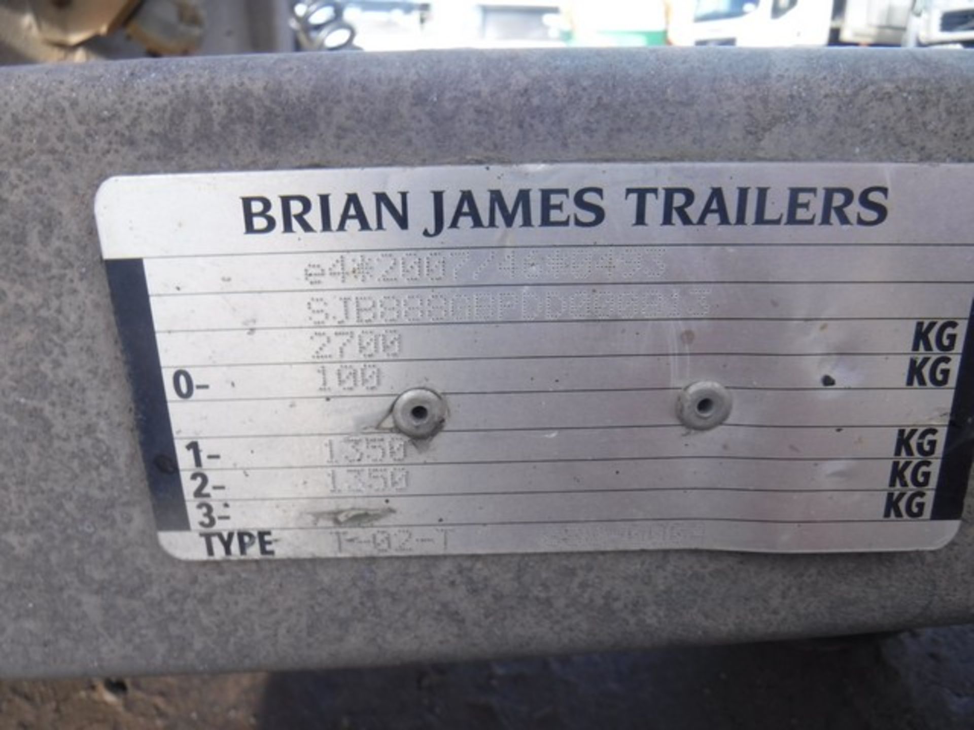 BRAIN JAMES SMALL PLANT TRAILER 9FTx5FT ASSET NO - 758-5109 SN - SJB888GBPDD000813 - Image 5 of 5