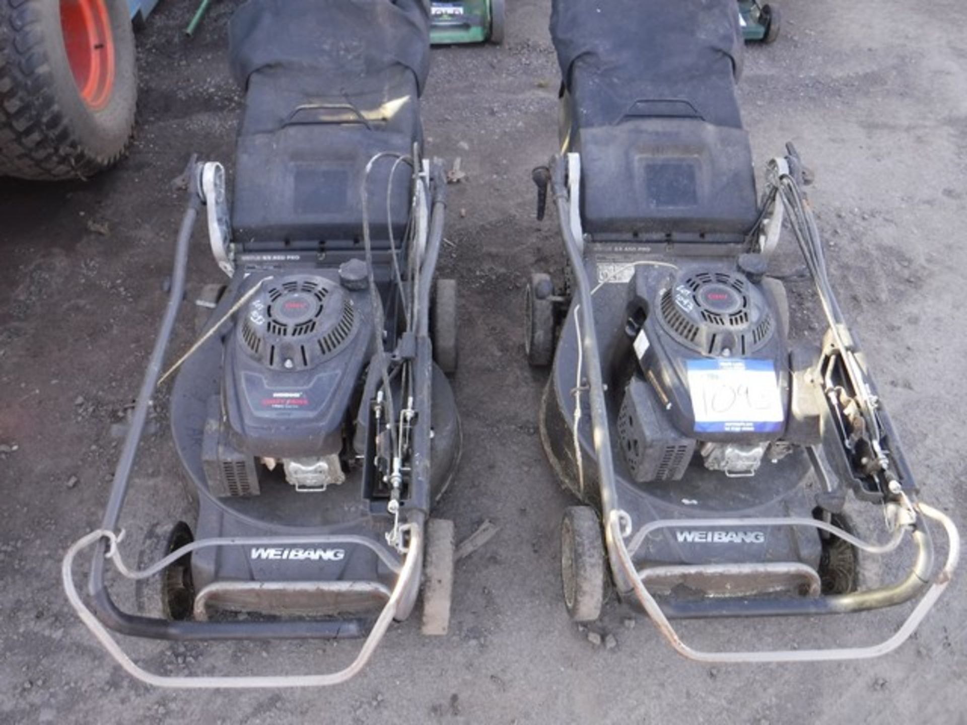 WEIBANG LAWNMOWERS x2 196CC 98DB C/W BACK BOXES ***SPARES OR REPAIR*** ASSET NO. - P040197 - P040202