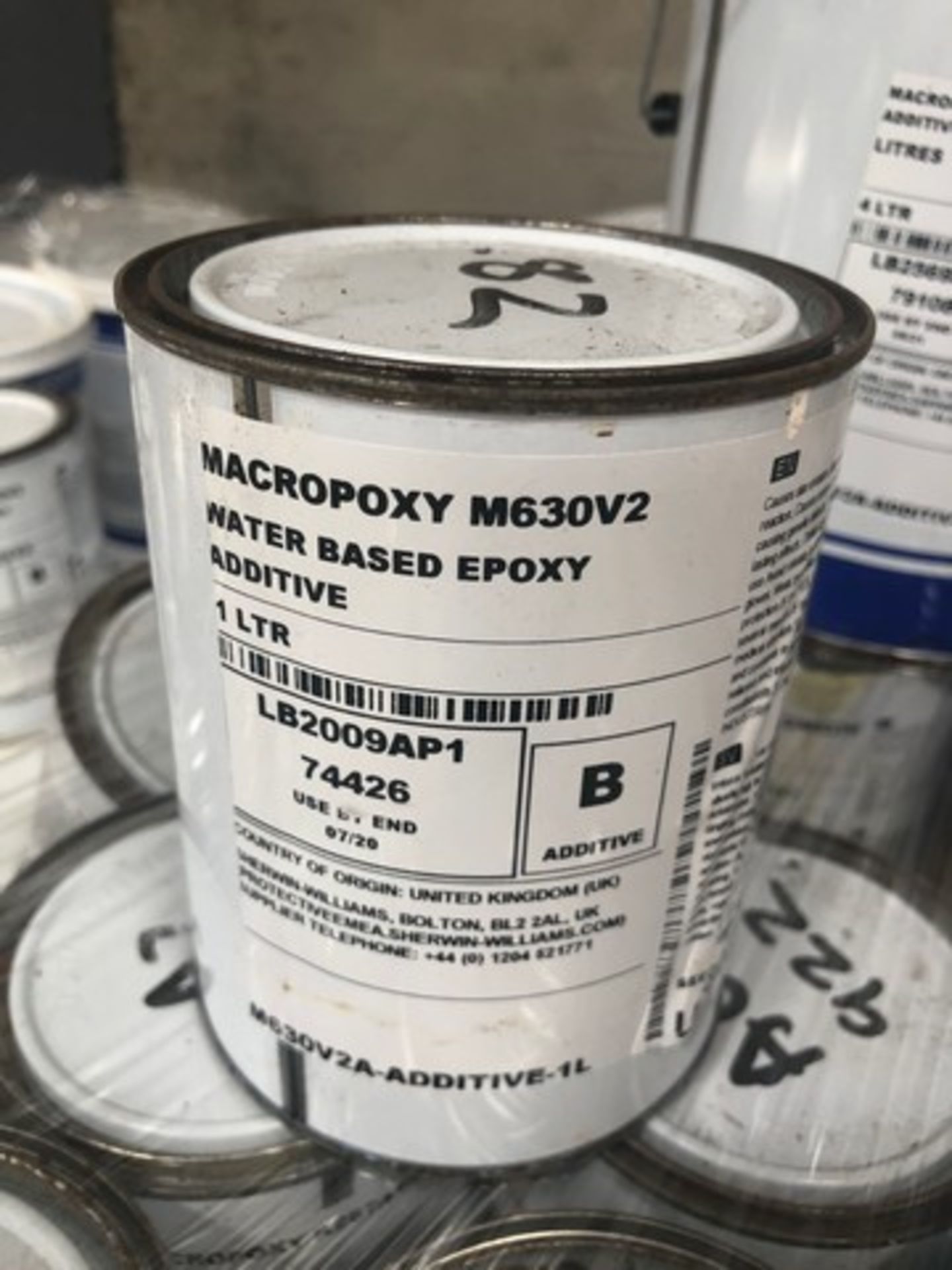 Mixed pallet of Sherwin Williams macropoxy C425V2 approx 15tins, Sherwin Williams macropoxy P630V2 w - Image 4 of 4